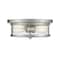 Z-Lite Savannah 2 Light Flush Mount, Brushed Nickel & Clear 462F11-BN - alternate 1